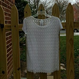 White lace New York & Company blouse