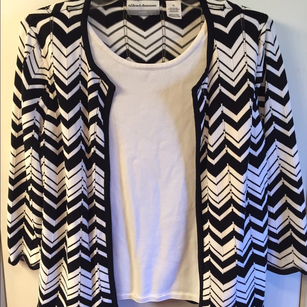 Alfred Dunner Spring Sweater Petite Large