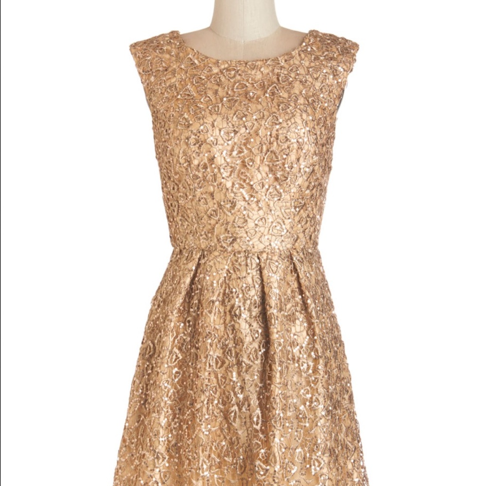 ModCloth Gold Dress