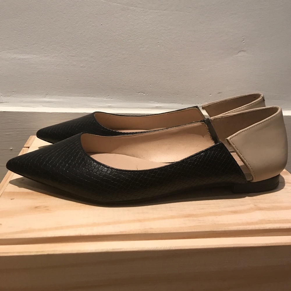 Zara two-tone pointed toe flats