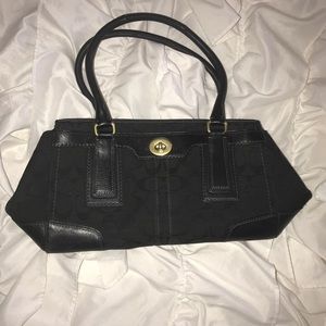 Black Coach Purse with Gold details