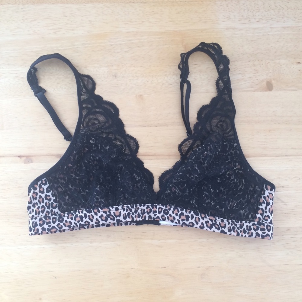 Victoria's Secret Pink NWT Leopard Triangle Bra XS