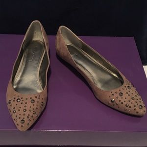 Studded Suede Flats