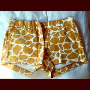 J crew giraffe print shorts