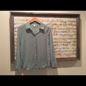 LC Lauren Conrad mint blouse
