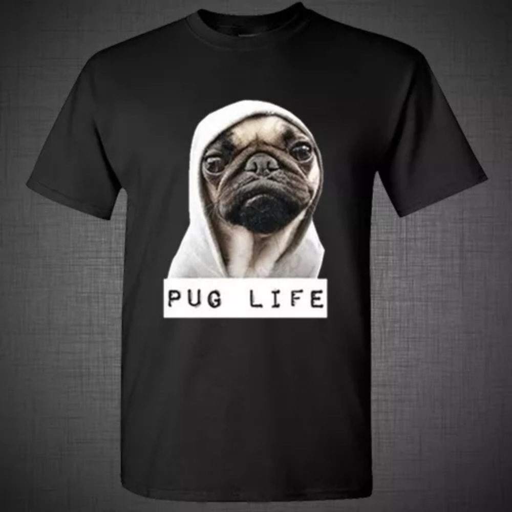 Funny Pug Life Men's unisex Gildan T Shirt