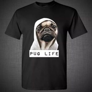 Funny Pug Life Men's unisex Gildan T Shirt