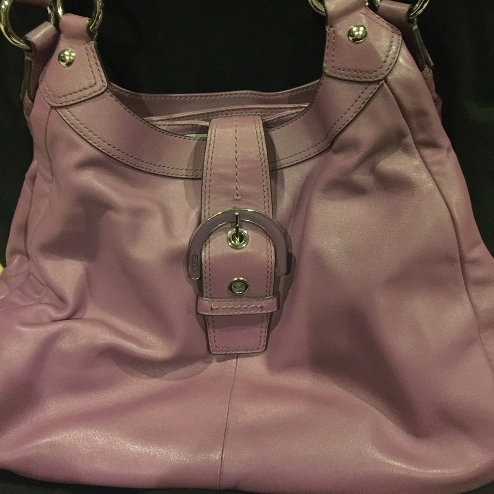 Purple coach purse
