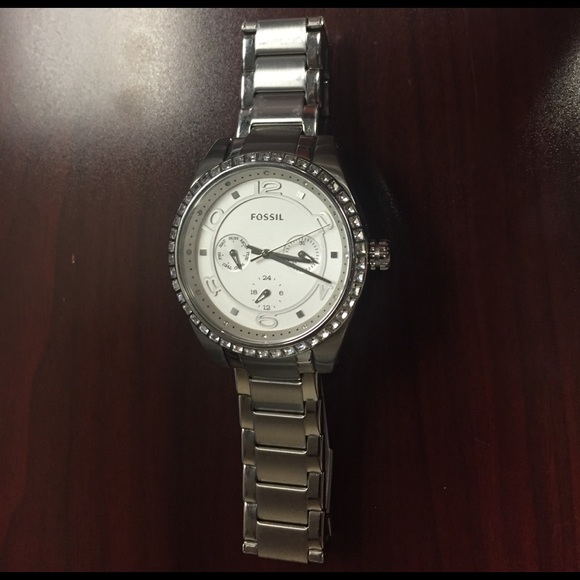 Fossil platinum watch