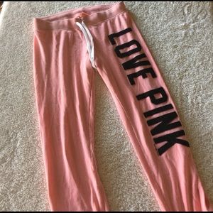 PINK Victoria Secret tangerine orange sweatpants