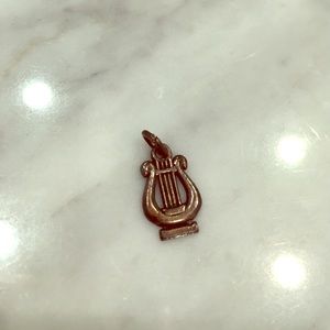 925 sterling silver lyre charm