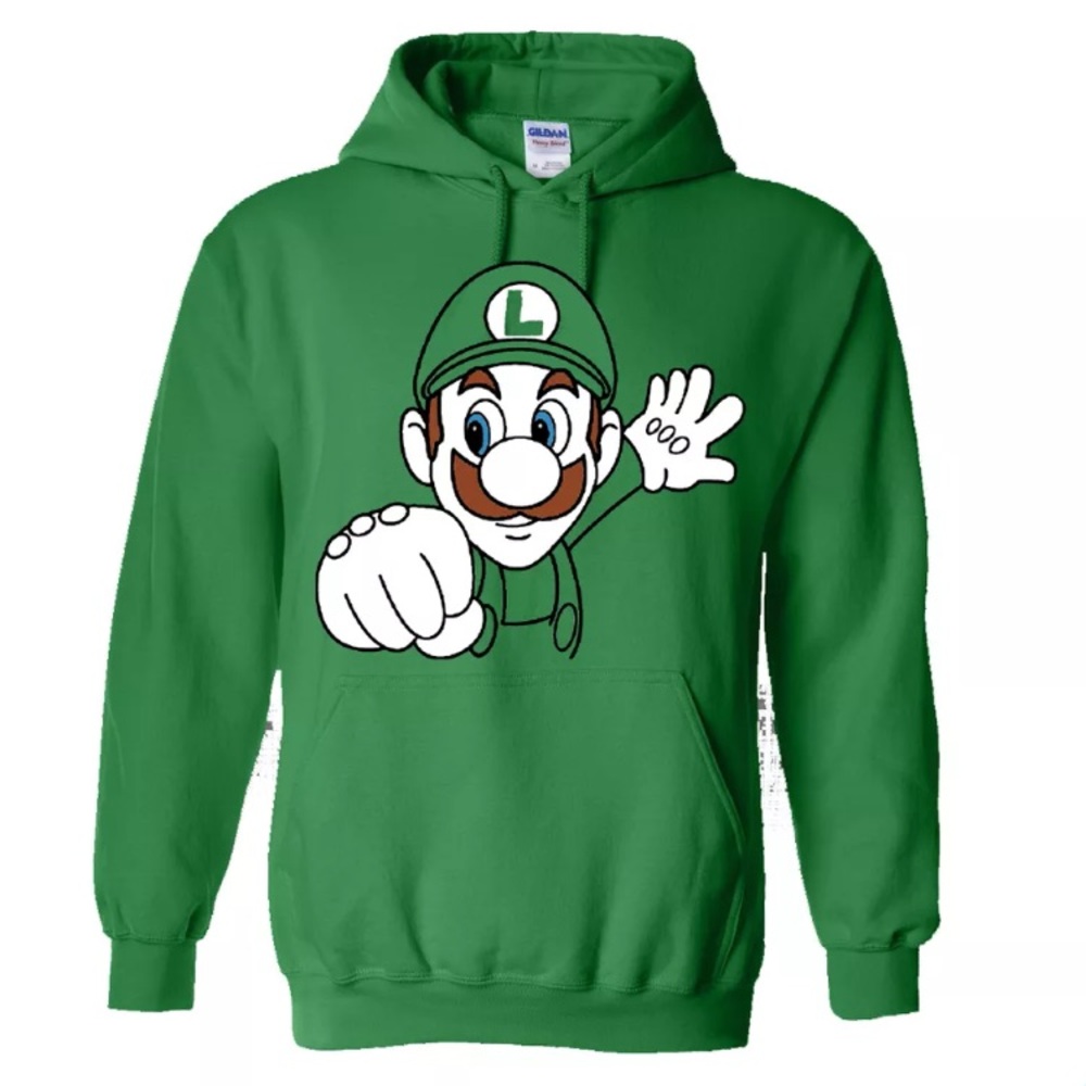 Super Mario LUIGi Green Hoodie/Sweatshirt size 2xl