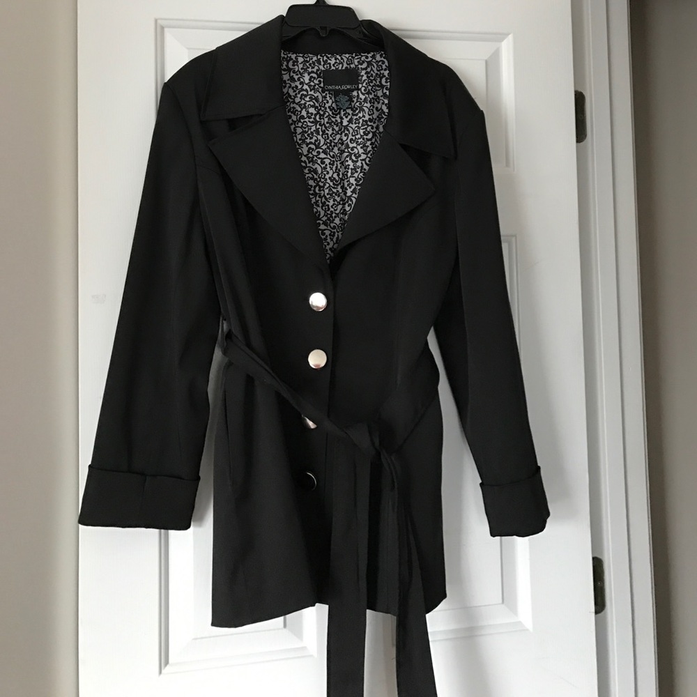 Cynthia Rowley black belted jacket L
