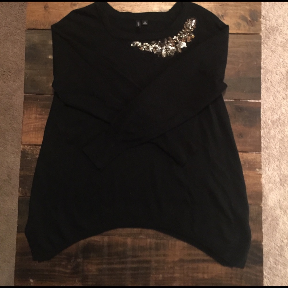 Black Jeweled Sweater