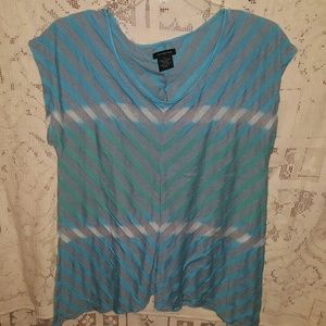 Calvin Klein Striped V-neck Shirt