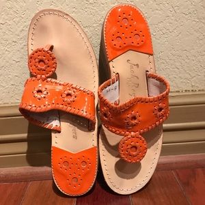 Orange Jack Rogers palm beach sandals size 8.5