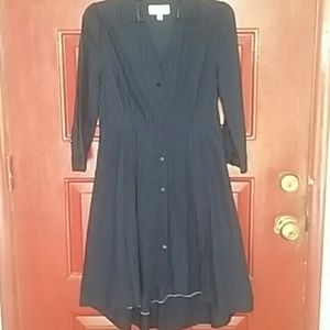 Anthropology shirt waist dress with hi lo hemline