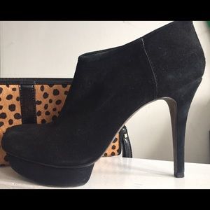 Tory Burch Black Sued Stiletto Ankle Bootie!