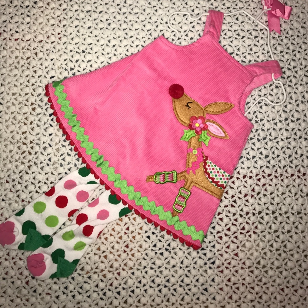 Mud pie size 0-6 dress and tights