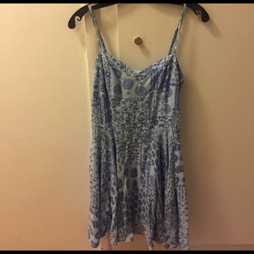 light blue paisley dress
