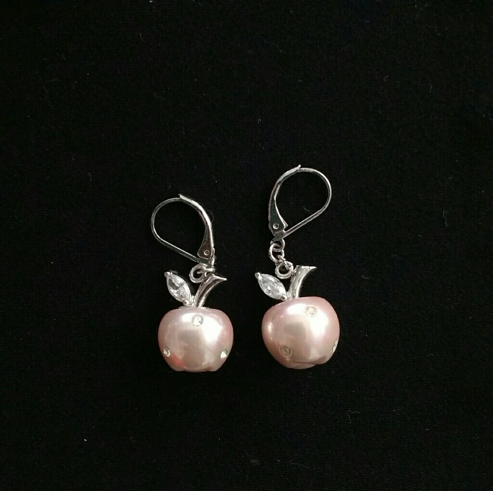 Pink Apple Earrings