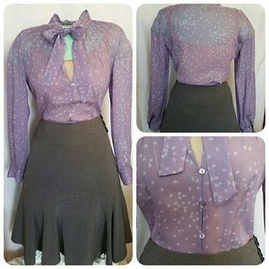 Banana Republic Sheer Printed Blouse