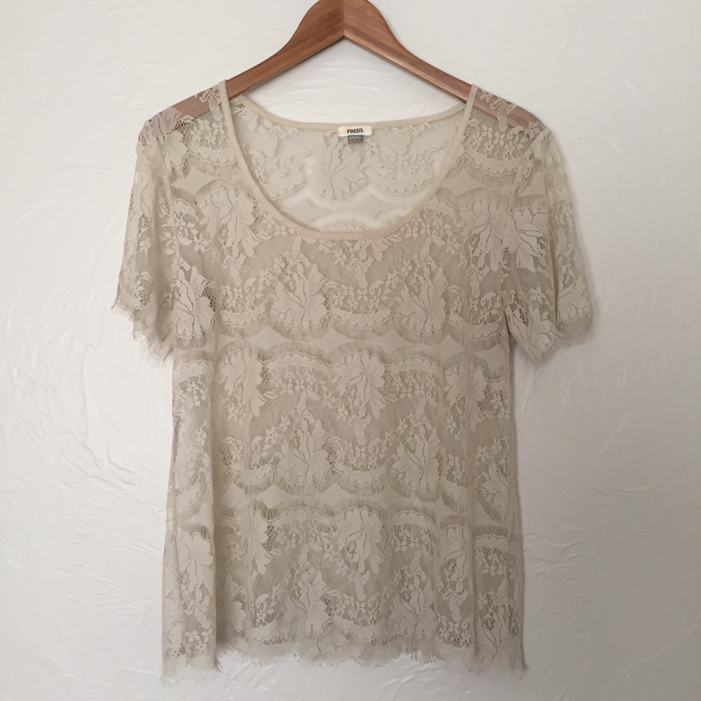 Fossil lace top. Like new!