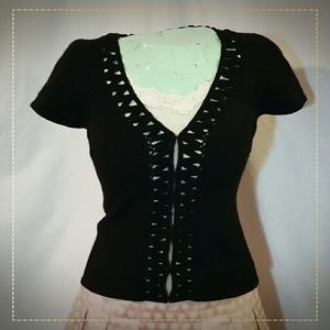 Anthropologie Moth Short Sleeve Cardigan