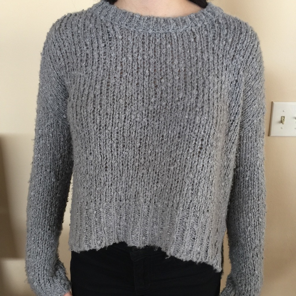 Urban Outfitters Cropped Grey Sweater 💞