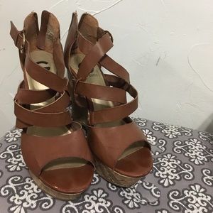 Brown Guess wedges size 8.5
