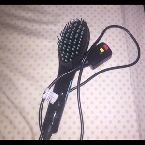 Hair brush electric straightener