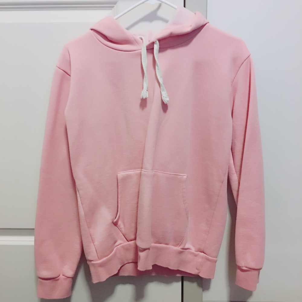pink hoodie