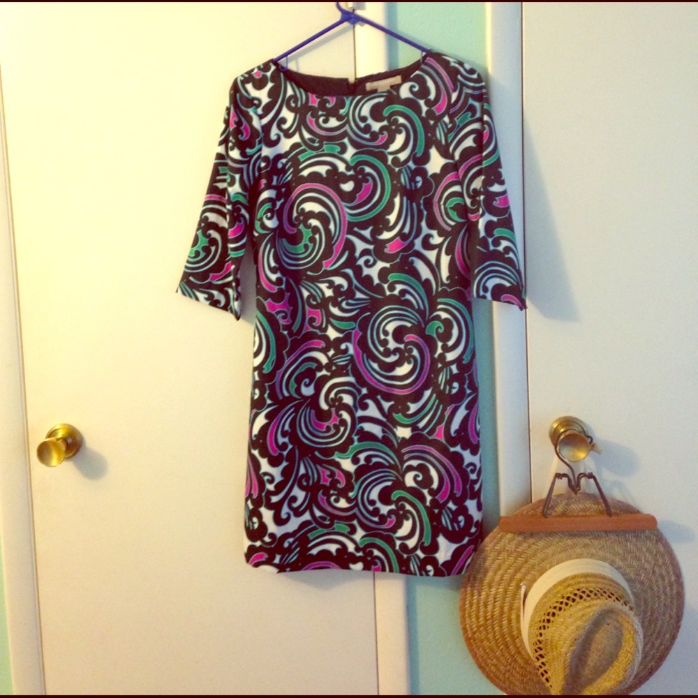 Size 2 petite Banana Republic dress Mod paisley
