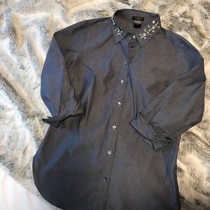 jewel collar shirt
