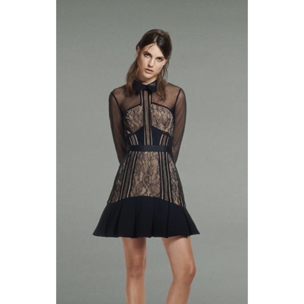 Black and nude dress.
