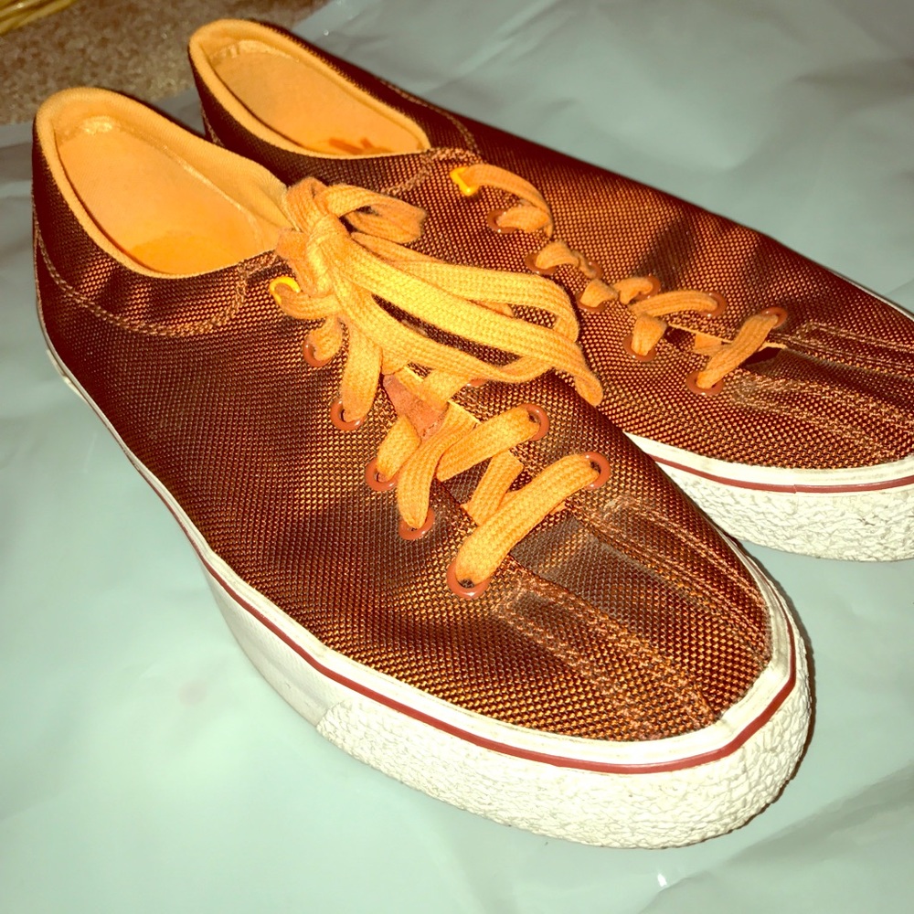 Orange sneakers