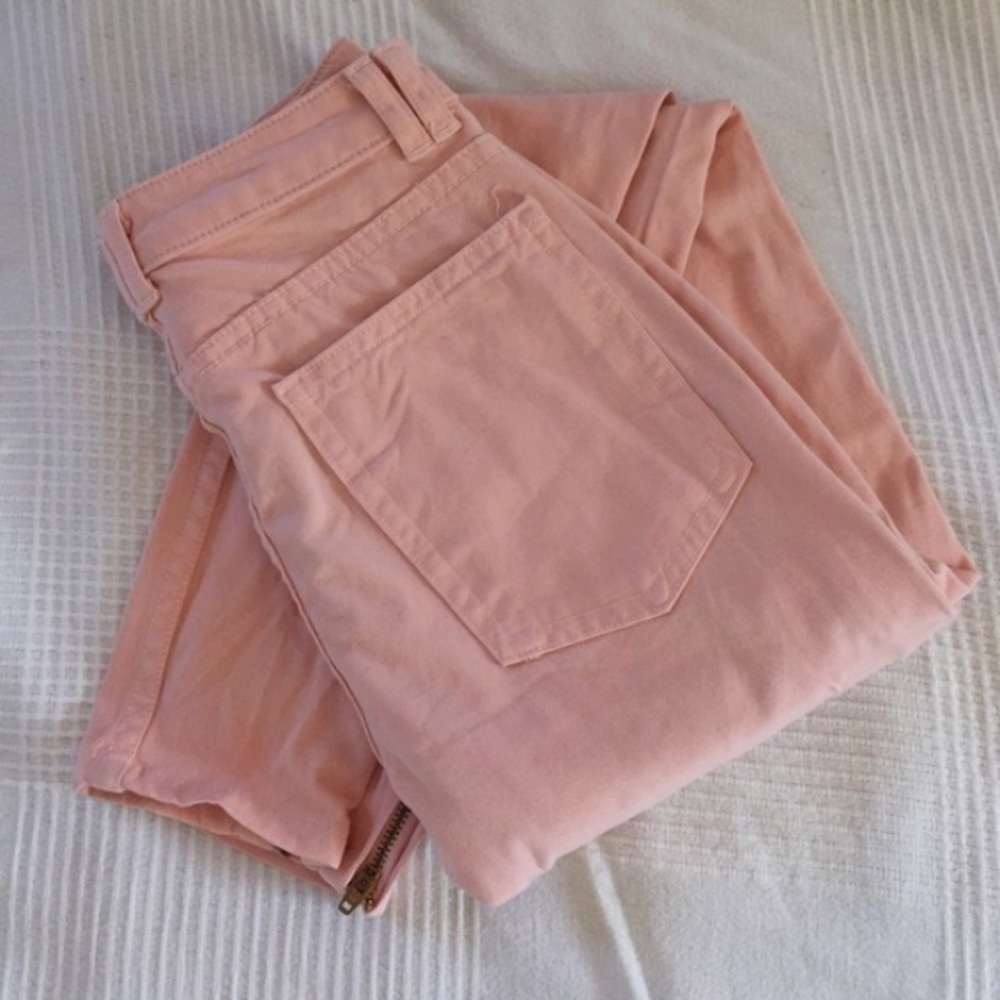 American apparel roses pink / coral high waisted