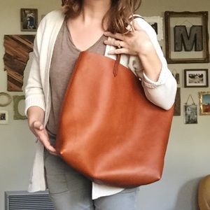 Madewell leather transport tote