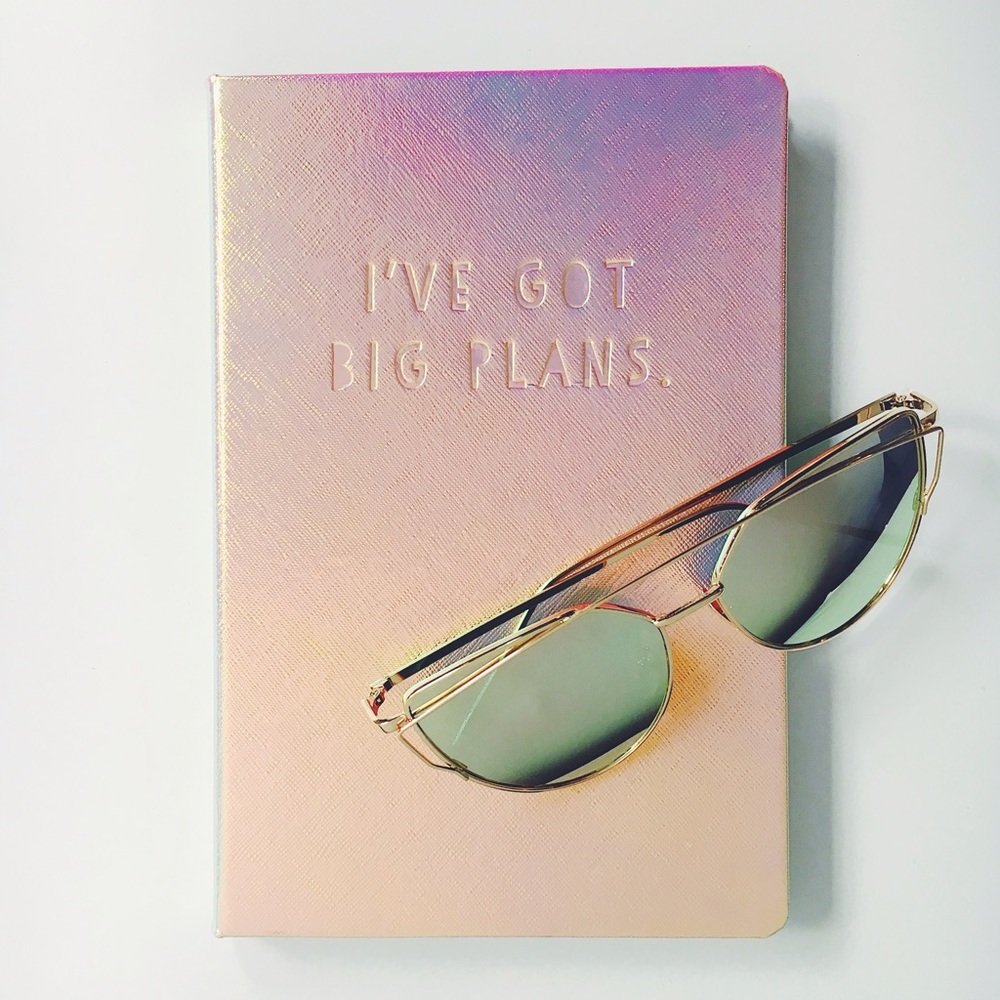 Emma Silver Gold Cat Eye Aviator Mirrored Sunnies - Picture 2 of 7