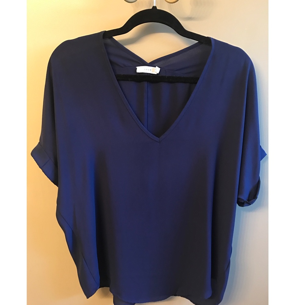 Lush Dark Blue Blouse