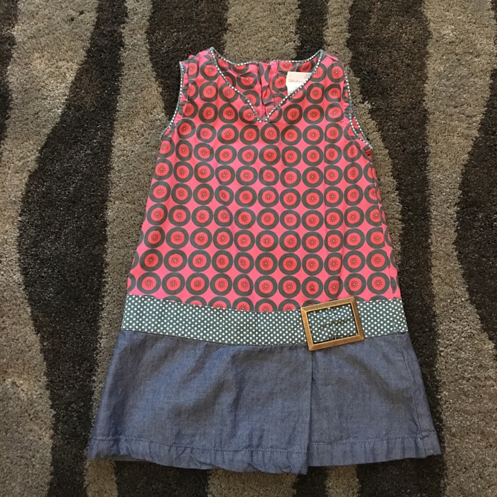 Savannah Girls Faux Belted Dress