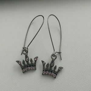 Purple Crown  Earrings