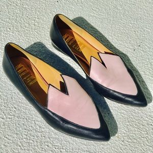 Pointed leather flats