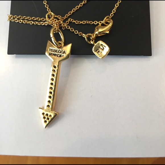 Rebecca Minkoff Golden Arrow Necklace/New - Picture 2 of 3