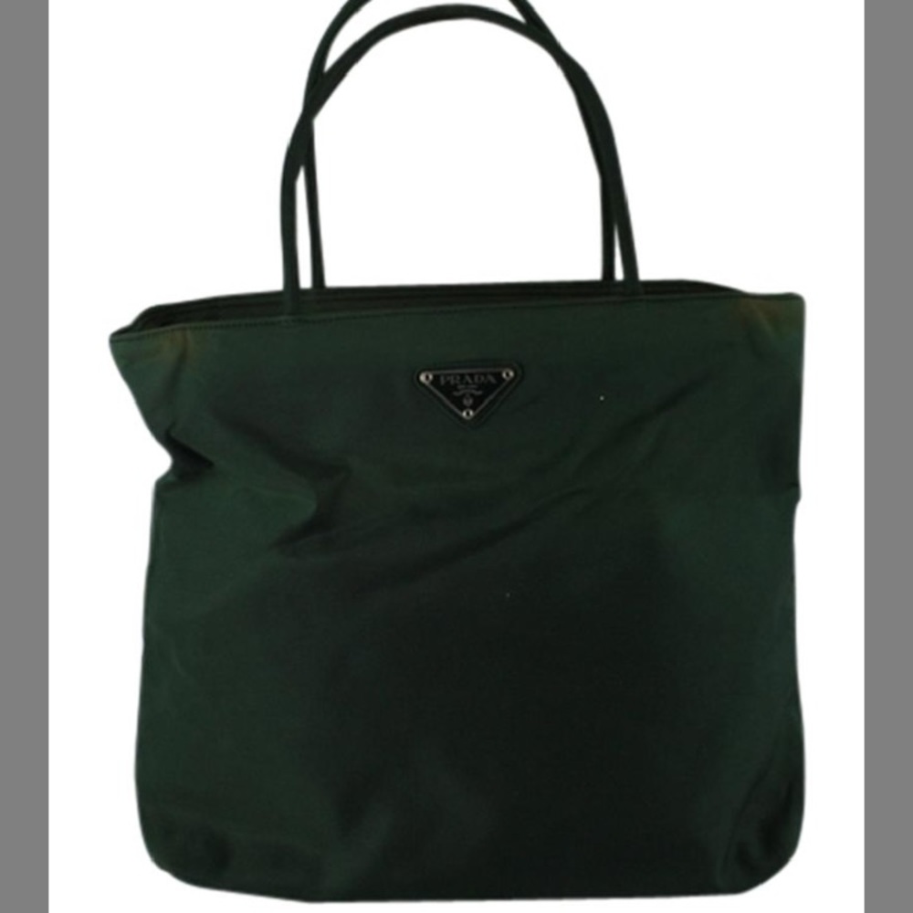 Authentic green Prada Tote