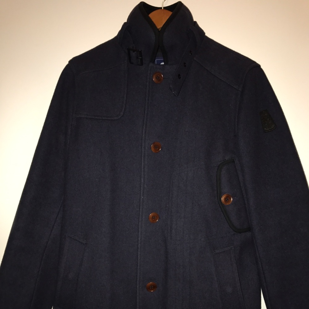 G Star Raw Dark Blue Decoy Garber Trench Coat