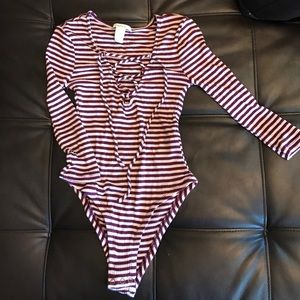 Forever 21 striped bodysuit