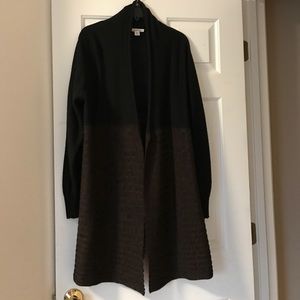Coldwater Creek xl long cardigan black brown