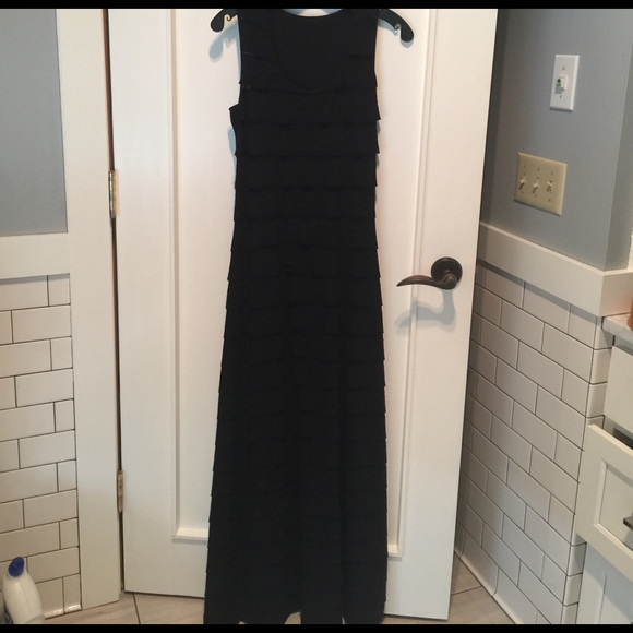 Black jersey knit dress - Picture 1 of 3