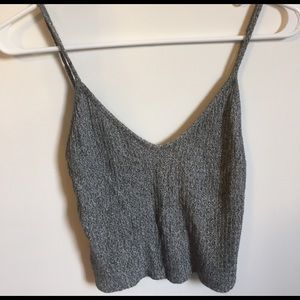Grey tank crop top